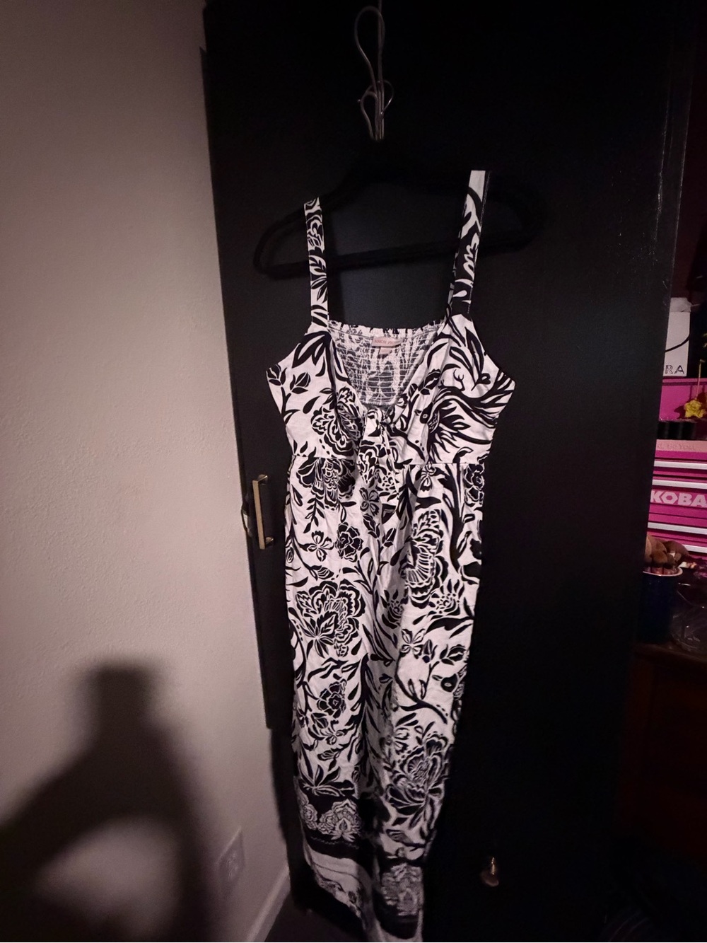 Black & White Floral Maxi dress - Knox Rose